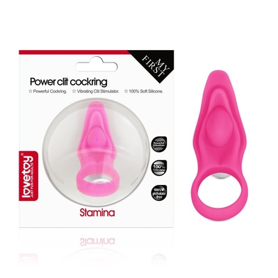 Розовое виброкольцо для пениса Power Stamina - фото, цены