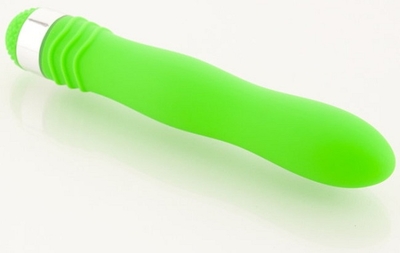 Зеленый водонепроницаемый вибратор - 18 см. - фото, цены