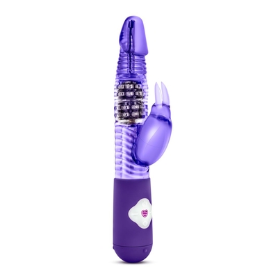 Фиолетовый вибратор с клиторальной стимуляцией Luxe Rabbit 2 - 26 см. - фото, цены
