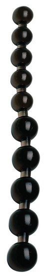 Чёрные анальные бусы Anal Pearls Black - 27,5 см. - фото, цены
