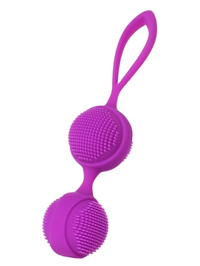 Фиолетовые вагинальные шарики с ресничками Jos Nuby - фото, цены