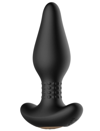 Черная анальная вибропробка Carl с пультом - 16,4 см. - фото, цены