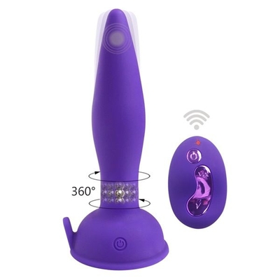Фиолетовый анальный вибростимулятор Remote Control Anal Plug - 17,5 см. - фото, цены