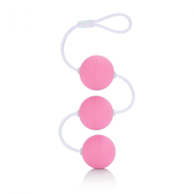 Три розовых вагинальных шарика First Time - фото, цены