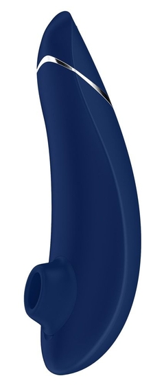 Синий бесконтактный клиторальный стимулятор Womanizer Premium - фото, цены