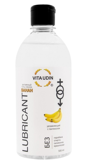 Интимный гель-смазка на водной основе Vita Udin с ароматом банана - 500 мл. - фото, цены