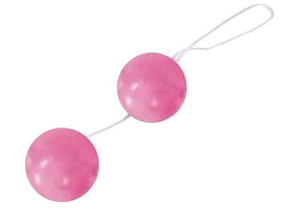 Розовые глянцевые вагинальные шарики - фото, цены