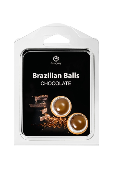 Набор из 2 шариков с массажным маслом Brazilian Balls с ароматом шоколада - фото, цены