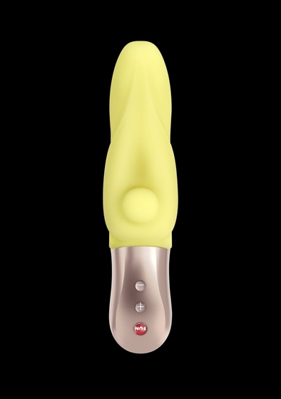 Жёлтый мини-вибратор Cayona - 16 см. - фото, цены
