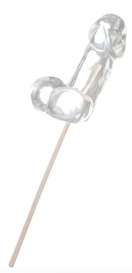 Прозрачный леденец в форме фаллоса со вкусом пина колады - фото, цены