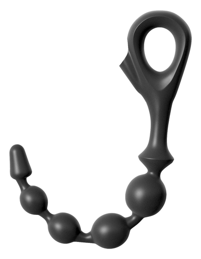 Черная анальная цепочка EZ-Grip Beads - 29,2 см. - фото, цены