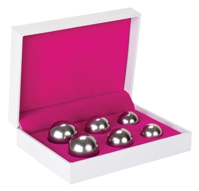 Набор из 6 серебристых вагинальных шариков Ben Wa Balls Set - фото, цены