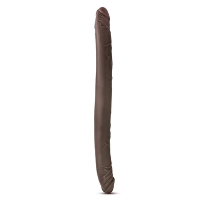 Коричневый двусторонний фаллоимитатор Chocolate 16-Inch Long Dildo - 41,5 см. - фото, цены