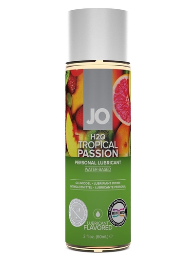 Лубрикант на водной основе с ароматом тропических фруктов Jo Flavored Tropical Passion - 60 мл. - фото, цены