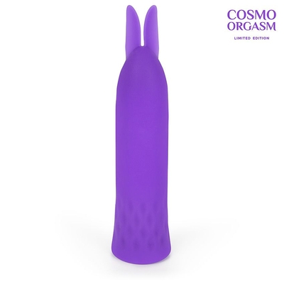 Фиолетовый вибростимулятор в форме зайчика - 10,5 см. - фото, цены