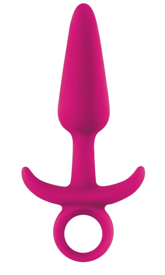 Ярко-розовая анальная пробка с держателем Inya Prince Medium - 13 см. - фото, цены