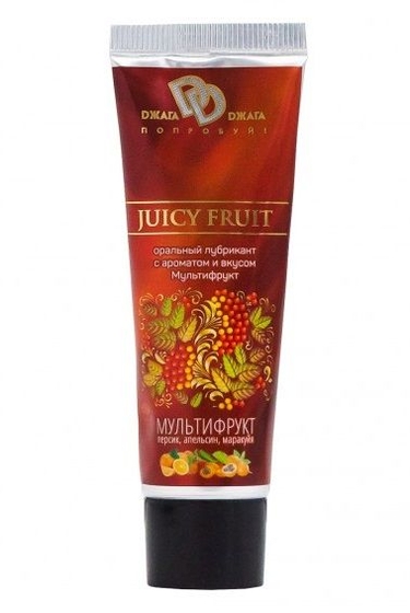 Интимный съедобный лубрикант Juicy Fruit с ароматом фруктов - 30 мл. - фото, цены