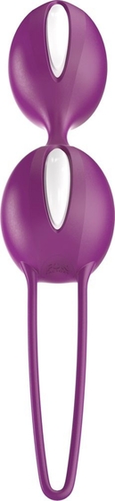 Фиолетовые вагинальные шарики Smartballs Duo - фото, цены