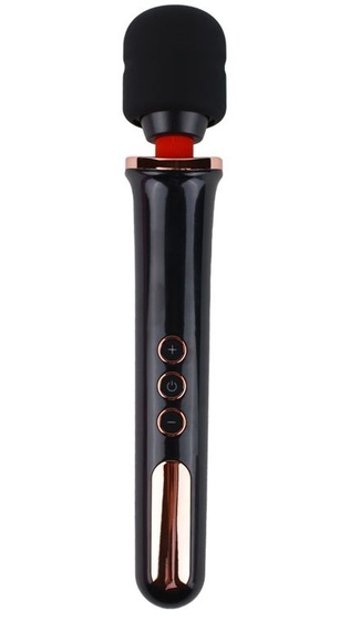 Черный жезловый вибратор Wand Vander - 33,5 см. - фото, цены