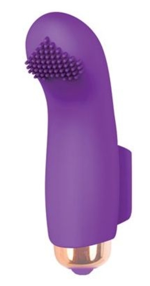 Фиолетовая вибропулька с шипиками - 7,2 см. - фото, цены