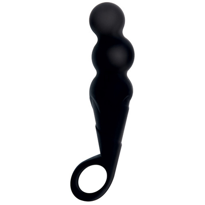 Чёрный анальный стимулятор Assy The Maggot Silicone - 14,5 см. - фото, цены