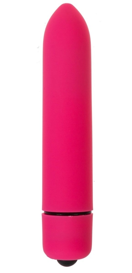 Розовая вибропуля с заострённым кончиком - 9,3 см. - фото, цены