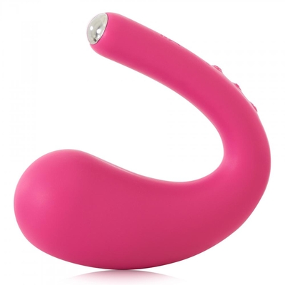 Ярко-розовый вибратор Dua G-spot Clitoral Wearable Vibrator - 17,8 см. - фото, цены