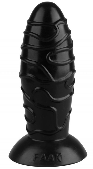 Черная анальная втулка с венками - 17,5 см. - фото, цены