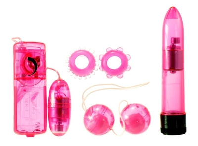 Розовый вибронабор Classic Crystal Couples - фото, цены
