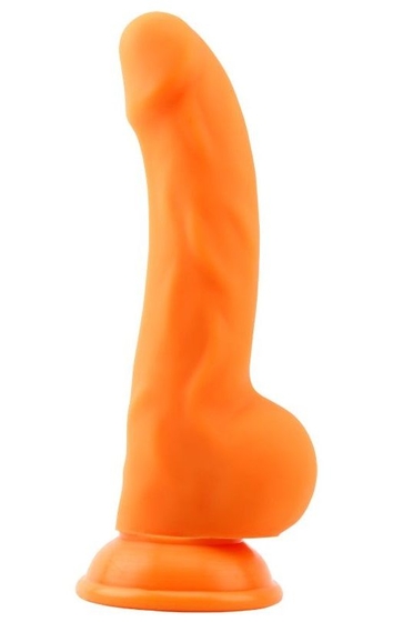 Оранжевый фаллоимитатор Carl.L - 21,8 см. - фото, цены