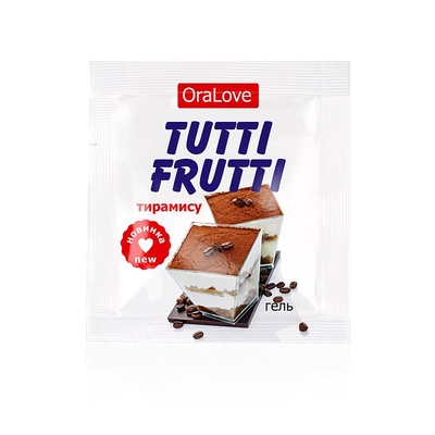 Саше гель-смазки Tutti-frutti со вкусом тирамису - 4 гр. - фото, цены