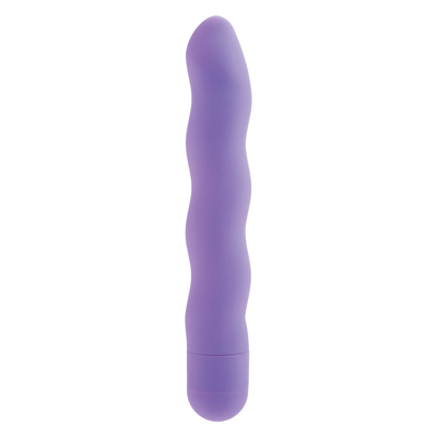 Сиреневый вибратор First Time Power Swirls Purple - 18,5 см. - фото, цены