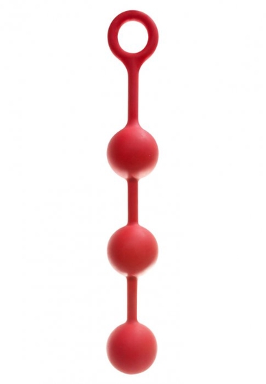 Гигантские красные анальные шарики из силикона - 42 см. - фото, цены