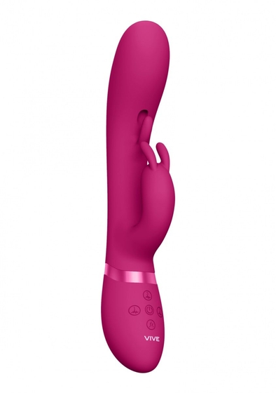 Розовый вибромассажер-кролик Tama - 23,2 см. - фото, цены