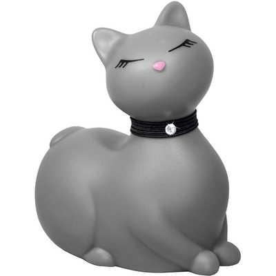 Серый массажёр-кошка I Rub My Kitty с вибрацией - фото, цены