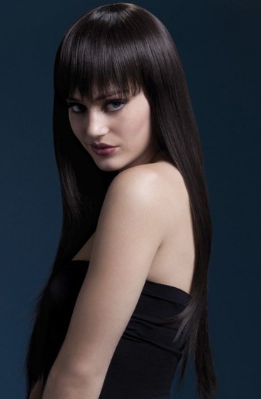 Каштановый парик с длинными прямыми волосами Jessica - фото, цены