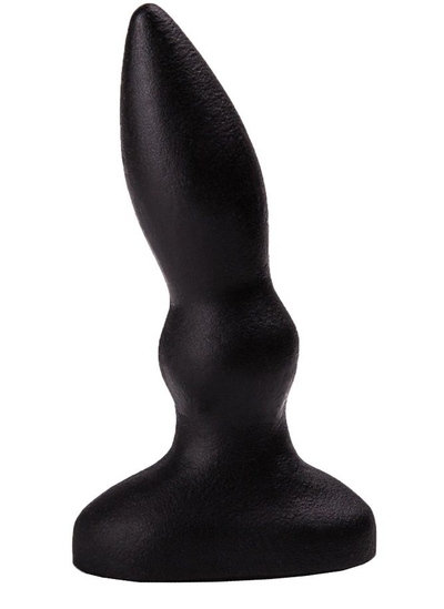Чёрная анальная пробочка с каплевидным кончиком - 10 см. - фото, цены