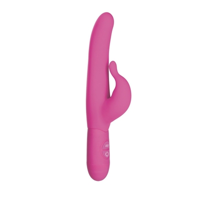 Розовый водонепроницаемый силиконовый вибратор Posh 10-Function Silicone Teasing Tickler - 20 см. - фото, цены