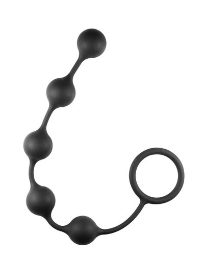 Чёрная анальная цепочка Classic Anal Beads - 31,5 см. - фото, цены