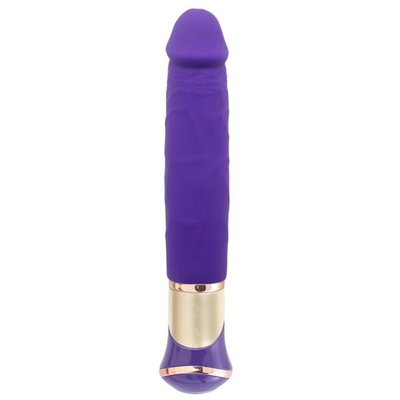Фиолетовый вибратор Ecstasy Deluxe Rowdy Dong - 21,5 см. - фото, цены