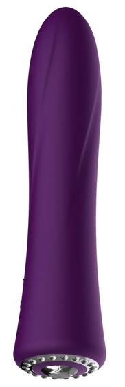 Фиолетовый классический вибромассажер Jewel - 19,5 см. - фото, цены