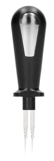 Черный электростимулятор с проводящей насадкой E-Stim Butt Plug - 8 см. - фото, цены