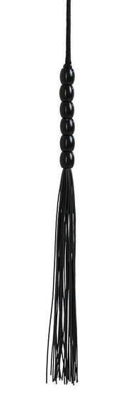 Черная силиконовая мини-плеть - 22 см. - фото, цены