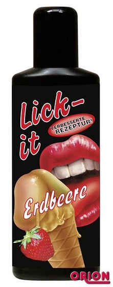 Съедобная смазка Lick It со вкусом земляники - 50 мл. - фото, цены