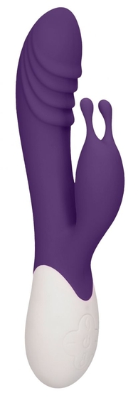Фиолетовый вибратор-кролик G Ignite с функцией нагрева - 20,8 см. - фото, цены