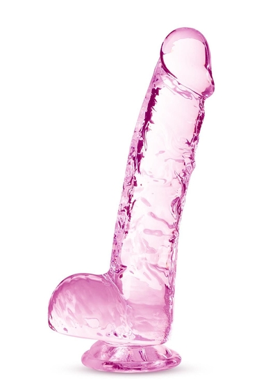 Розовый фаллоимитатор 6 Inch Crystalline Dildo - 15,2 см. - фото, цены