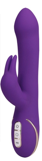 Фиолетовый вибратор-ротатор со стимулятором клитора в виде зайчика Rabbit Esquire - 22 см. - фото, цены