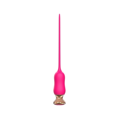 Розовый тонкий стимулятор Nipple Vibrator - 23 см. - фото, цены