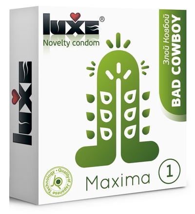 Презерватив Luxe Maxima White Злой Ковбой - 1 шт. - фото, цены