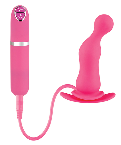 Розовая вибровтулка Dash Butt Plug With Mini Controller Ii - 9 см. - фото, цены